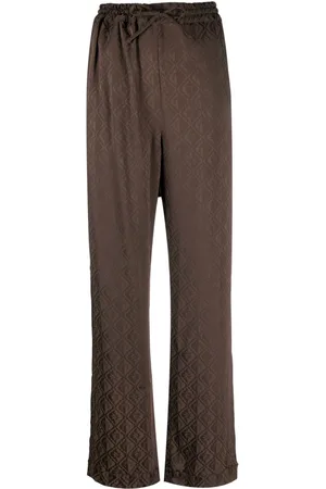 Marine Serre Moon Diamant straight-leg trousers