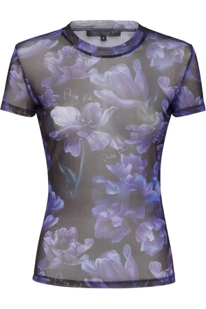 Philipp Plein Floral-print round-neck T-shirt