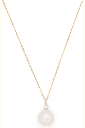 Mateo 14kt yellow Dot pearl and diamond necklace