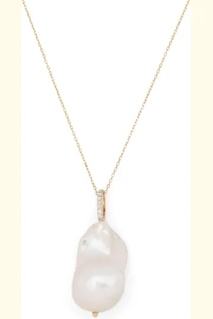 Mateo 14kt yellow baroque pearl necklace