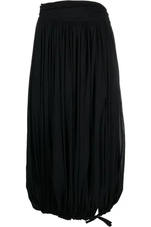 Serafini Pleated puffball midi skirt