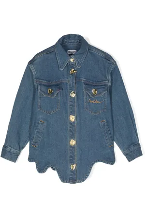 Moschino Asymmetric-hem denim shirt
