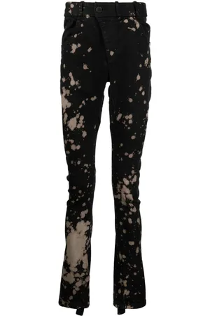 11 BY BORIS BIDJAN SABERI Bleached-effect slim-cut jeans