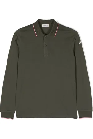 Moncler Logo-patch long-sleeved polo shirt