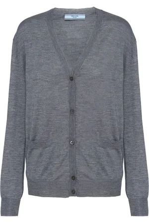 Prada V-neck wool-cashmere cardigan