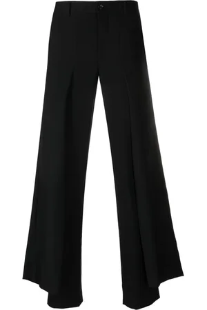 Comme des Garçons Draped-panel slim-fit wool trousers