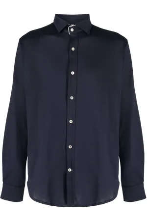 ELEVENTY Contrasting-trim cotton shirt