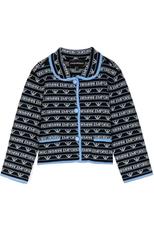 Emporio Armani Logo-jacquard knitted jacket