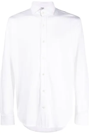 ELEVENTY Contrasting-trim cotton shirt