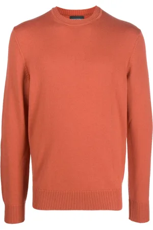 Emporio Armani Embroidered-logo virgin-wool jumper
