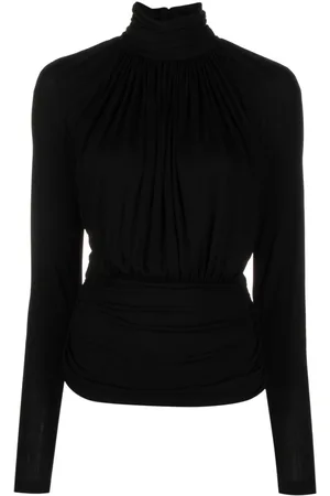 Saint Laurent Gathered cut-out top
