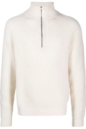 Fursac Ribbed-knit zip-up jumper