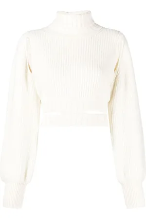 ANDREADAMO Roll-neck cropped knit jumper