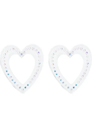 SAFSAFU Big Heart crystal-embellished earrings