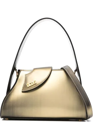 GCDS Small Comma holographic faux-leather tote bag