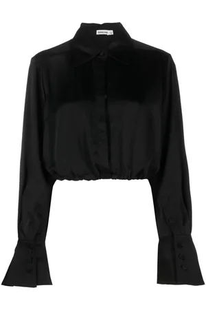 Simkhai Cropped satin shirt