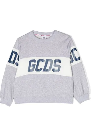 GCDS Logo-tape detail cotton sweatshirt