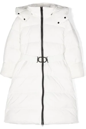 Twin-Set Belted hooded quilted coat