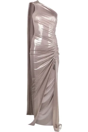 Atu Body Couture Asymmetric ruched maxi dress