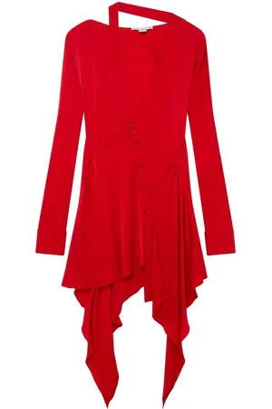 Stella McCartney Asymmetric-seam cut-out dress
