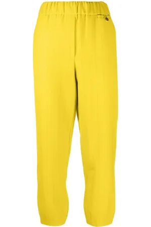 ALYSI Stripe-pattern high-waist trousers