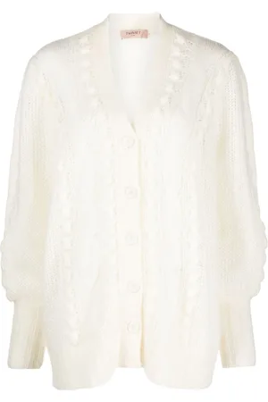 Twin-Set Cable-knit V-neck cardigan
