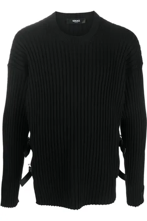 VERSACE Side-slit ribbed jumper