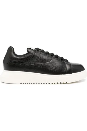 Emporio Armani Tumbled leather sneakers