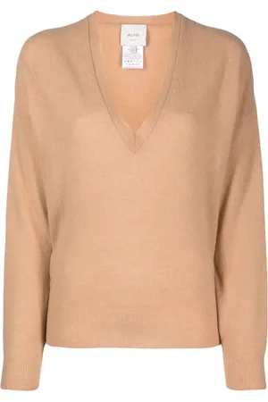 ALYSI V-neck wool-blend jumper