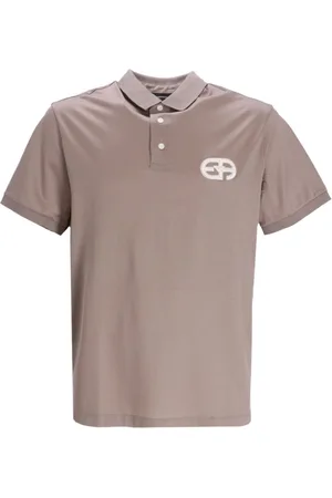 Emporio Armani Logo-patch button-fastening polo shirt