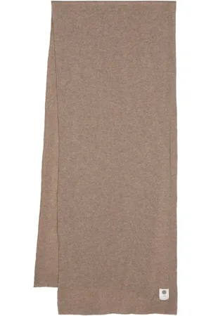 Lady Anne Logo-patch cashmere scarf