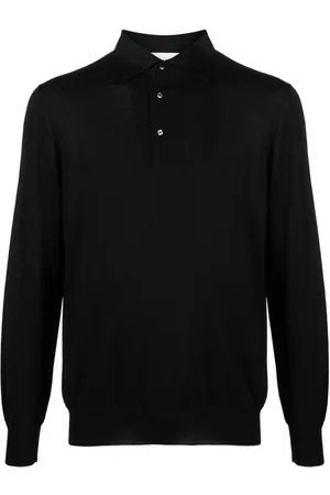 LARDINI Fine-knit wool polo shirt