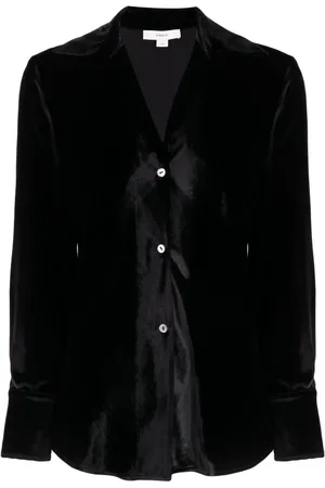 Vince Long-sleeve velvet shirt