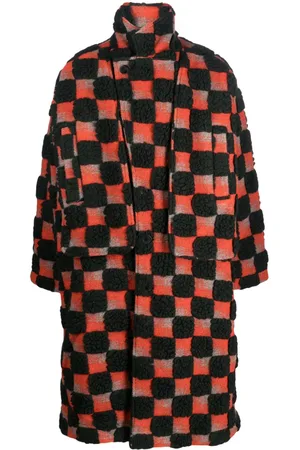 HENRIK VIBSKOV Check-pattern single-breasted coat