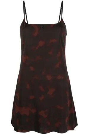 Courrèges Tortoiseshell effect sleeveless mini dress