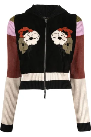 Etro Hooded wool zip-up cardigan