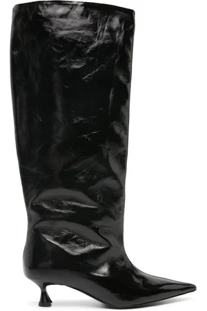 Ganni 45mm knee-high mid-heel boots