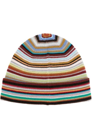 Paul Smith Patterned intarsia-knit virgin-wool beanie