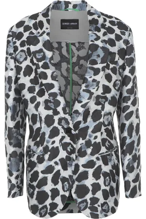 Giorgio Armani Single-breasted leopard-pattern blazer