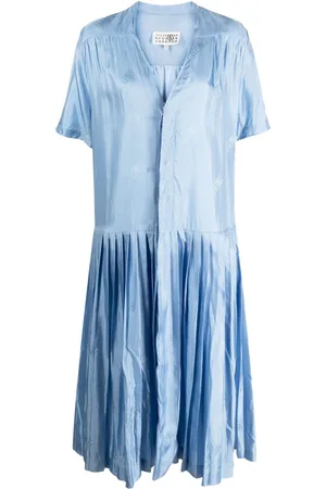 Maison Margiela V-neck pleated midi dress