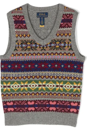 Ralph Lauren V-neck embroidered gilet