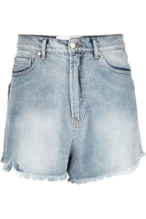 Natasha Zinko Heart-appliqué denim shorts