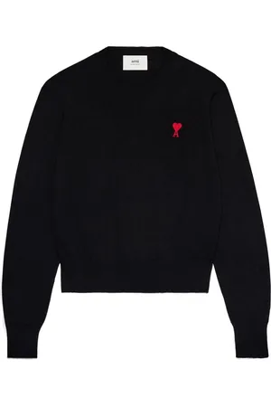 Ami Logo-embroidered wool jumper