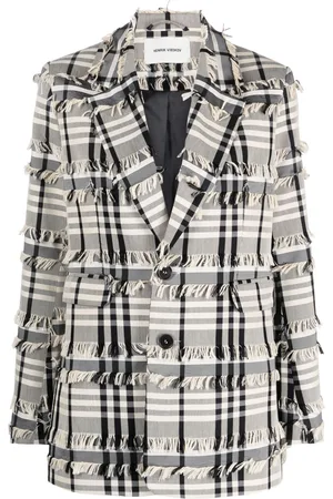 HENRIK VIBSKOV Check-plaid single-breasted blazer
