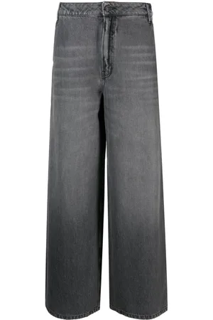 Gauchere Wide-leg washed jeans