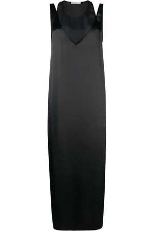 Gauchere Layered silk midi dress