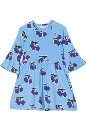 Mini Rodini Fruit-print pleated dress