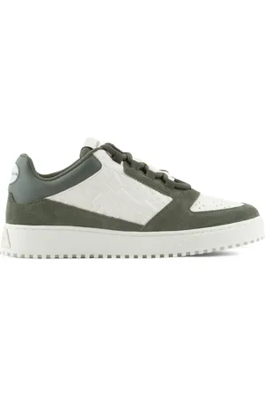 Emporio Armani Logo-debossed panelled sneakers