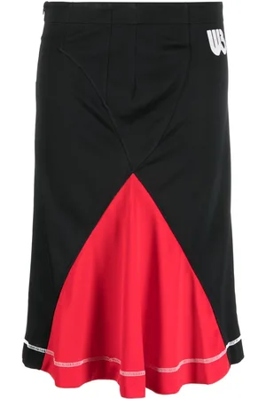 WALES BONNER Colour-block midi skirt