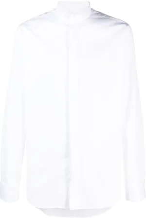 CANALI Long-sleeved cotton shirt
